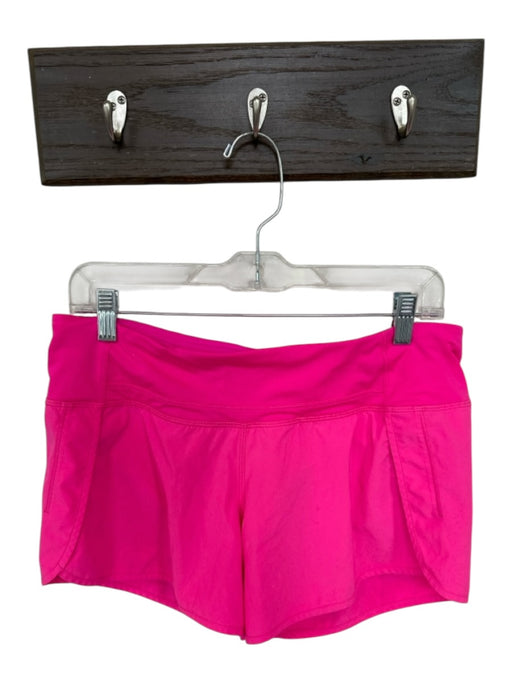 Lululemon Size 8 Hot pink Polyester Blend Back Zip Drawstring Athletic Shorts Hot pink / 8