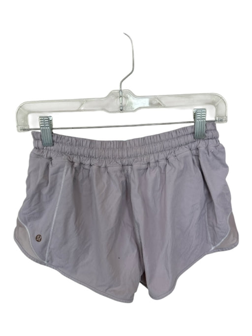 Lululemon Size 8 Grey Polyester Side Zip Mesh Detail Athletic Shorts Grey / 8