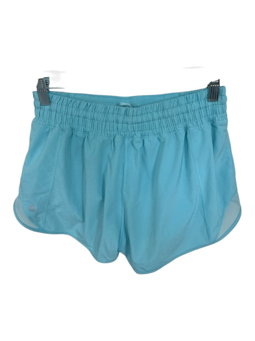 Lululemon Size 8 Blue Polyester Blend Mesh Detail Drawstring Side Zip Shorts Blue / 8