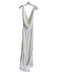 Meshki Size S White Viscose Blend V Neck Sleeveless Cowl Back Maxi Dress White / S
