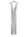 Meshki Size S White Viscose Blend V Neck Sleeveless Cowl Back Maxi Dress White / S
