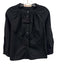 Marni Size 42 Black Cotton Long Sleeve Button Front Gathered Top Black / 42