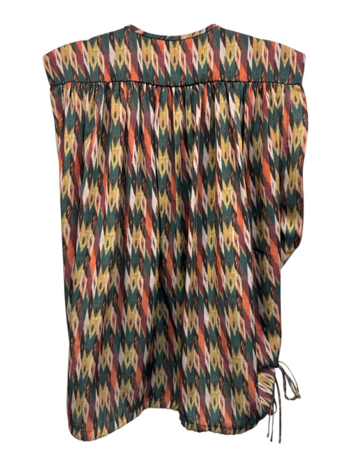 Isabel Marant Etoile Size 38 Orange, Red, Green Polyester Sleeveless Top Orange, Red, Green / 38
