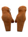 Loeffler Randall Shoe Size 7 Rust Brown Leather open toe cage Lace Up Sandals Rust Brown / 7