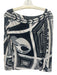 Emilio Pucci Size 6 Gray, Black, White Viscose Long Sleeve Abstract Print Top Gray, Black, White / 6