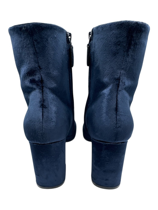 Balenciaga Shoe Size 36.5 Dark Blue Velvet Block Heel Almond Toe Ankle Booties Dark Blue / 36.5