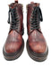 Frye Shoe Size 7M Red & Brown Leather 2 Tone Zip & Lace-up Ankle Booties Red & Brown / 7M