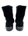 Aquatalia Shoe Size 7.5 Black Suede leather Stretch Panel Inner Side Zip Booties Black / 7.5