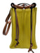 Loewe Yellow & Brown Leather & Canvas Top Handle Logo Drawstring Tote Bag Yellow & Brown / Small