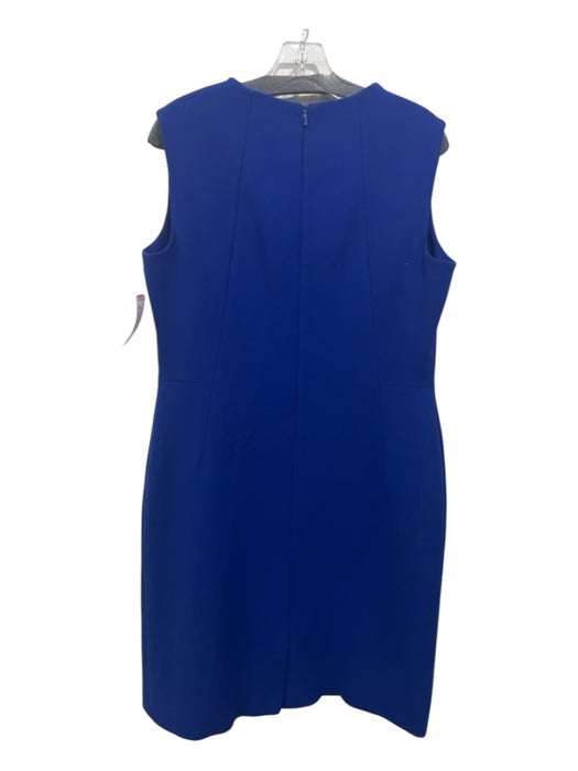 Boss Hugo Boss Size 10 Blue Viscose Blend Sleeveless Paneled Midi Dress Blue / 10