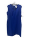 Boss Hugo Boss Size 10 Blue Viscose Blend Sleeveless Paneled Midi Dress Blue / 10