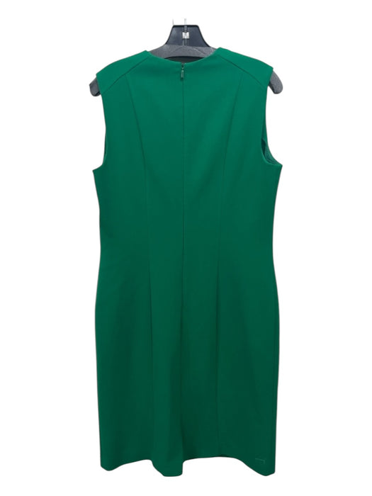 Boss Hugo Boss Size 10 Green Viscose Blend Sleeveless Paneled Midi Dress Green / 10