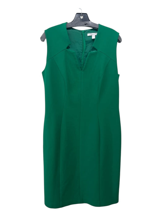 Boss Hugo Boss Size 10 Green Viscose Blend Sleeveless Paneled Midi Dress Green / 10