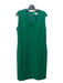 Boss Hugo Boss Size 10 Green Viscose Blend Sleeveless Paneled Midi Dress Green / 10