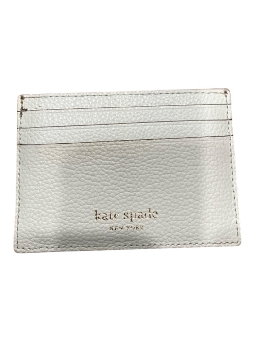 Kate Spade Light Blue Leather Pebbled Card Holder Wallets Light Blue