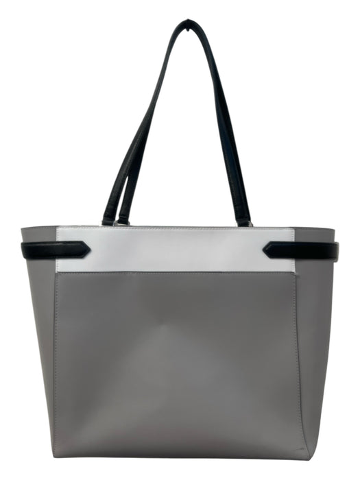 Kate Spade Gray, white & black Saffiano Leather 2 Strap Shoulder Bag Tote Bag Gray, white & black / Large