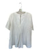Glam Size L white & tan Short Sleeve Stitching Front Pockets Dress white & tan / L
