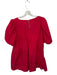 English Factory Size L Red Short Balloon Sleeve Asymetrical Neckline Dress Red / L
