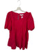 English Factory Size L Red Short Balloon Sleeve Asymetrical Neckline Dress Red / L