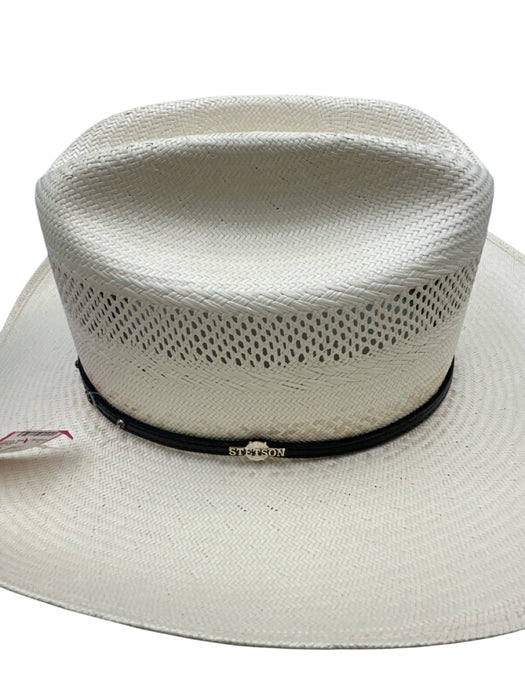 Stetson White Woven Fedora Men's Hat White
