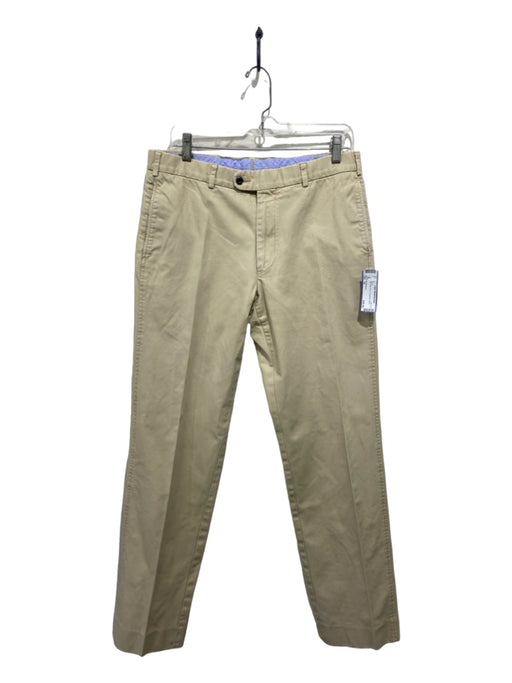 Sid Mashburn Size 34 Tan Solid Zip Fly Men's Pants 34