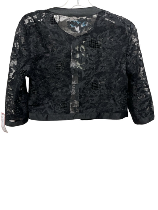 Harrison Morgan Size P/S Black Polyester Lace Floral Embroidery Jacket Black / P/S