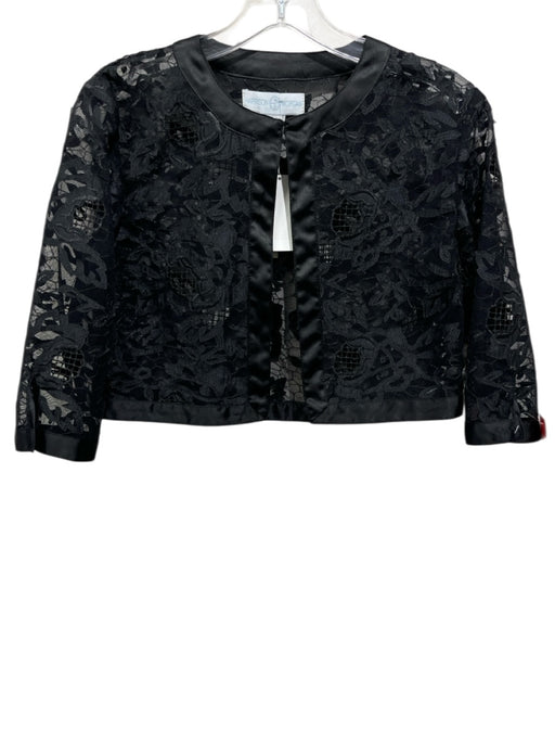 Harrison Morgan Size P/S Black Polyester Lace Floral Embroidery Jacket Black / P/S
