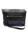 Neely & Chloe Black Leather Magnetic  Flap Removable Strap Crossbody Bag Black