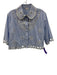 Red Valentino Size 42 Blue & White Cotton 1/2 Sleeve Stripe Crochet Lace Top Blue & White / 42