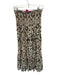 Zara Size S Tan & brown Elastic Rouched Swirl Strapless Midi Dress Tan & brown / S