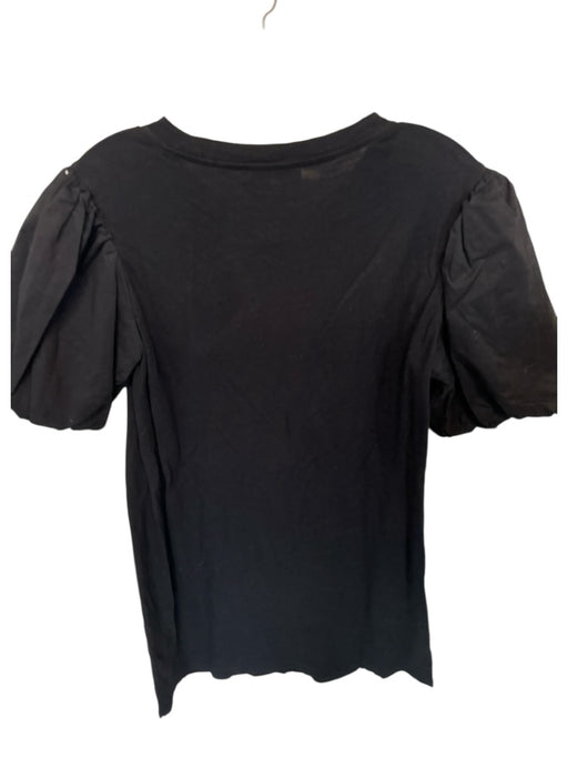 Sanctuary Size S Black Cotton & Rayon Short Balloon Sleeve Mini Dress Black / S