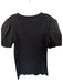 Sanctuary Size S Black Cotton & Rayon Short Balloon Sleeve Mini Dress Black / S