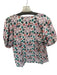 Cleobella Size M Green, Pink & White Cotton Floral Tassel Tie neck Top Green, Pink & White / M