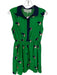 Pink Martini Size M Green & Navy Polyester Collar Birds Sleeveless Dress Green & Navy / M