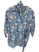 Holly Shae Design Size One Size Blue & White Cotton Floral V Neck Belt Top Blue & White / One Size