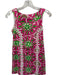 Lilly Pulitzer Size 0 Pink & Green Cotton & Silk Floral Lace Detail Mini Dress Pink & Green / 0