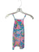 Lilly Pulitzer Size S Aqua & Pink Print Silk High Neck waves Spaghetti Strap Top Aqua & Pink Print / S