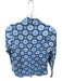 Tizzie Size M Blue & White Cotton Blend Button Up Mosaic Long Sleeve Top Blue & White / M