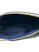 Kate Spade White & Navy Blue Leather Zip Top Color Block Adjustable Strap Bag White & Navy Blue