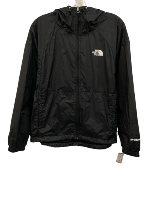 The North Face Size L Black Polyester Hooded Draw Cord Full Zip Jacket Black / L
