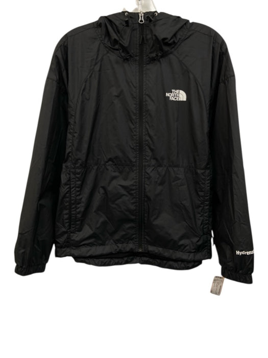 The North Face Size L Black Polyester Hooded Draw Cord Full Zip Jacket Black / L