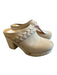 Dolce Vita Shoe Size 9 Tan Leather Wood Platform Clogs Tan / 9