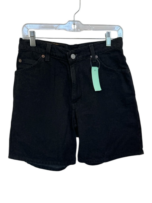 Levis Size 9 Black Cotton Denim High Waist Shorts Black / 9