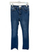 Frame Size 29 Medium Wash Cotton Raw Hem Flare Jeans Medium Wash / 29