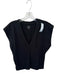 Frame Size L Black Cotton V Neck Cap Sleeve Cropped Top Black / L