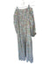Karlie Size M Multi Cotton Floral Rouched Square Neck Quarter Sleeve Dress Multi / M