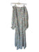 Karlie Size M Multi Cotton Floral Rouched Square Neck Quarter Sleeve Dress Multi / M