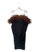 BCBGMAXAZRIA Size Est S Black & Brown Polyester Blend Feather Trim Maxi Dress Black & Brown / Est S
