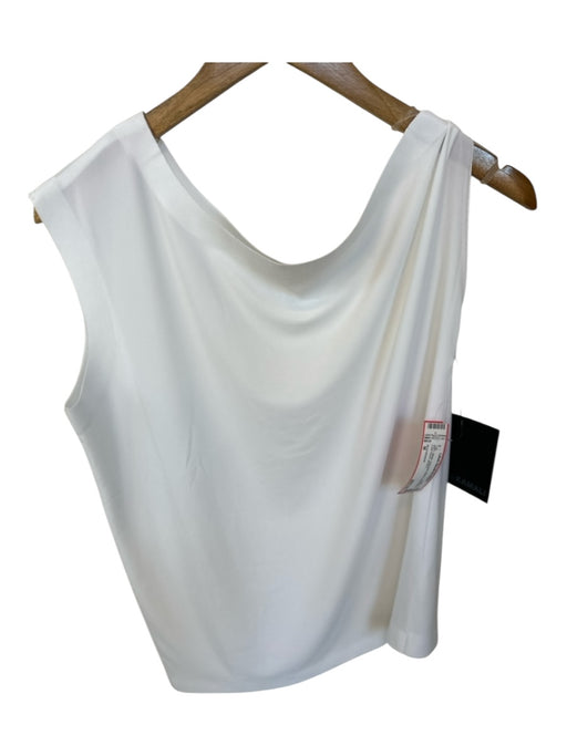 Normakamali Size M White Polyester Blend Sleeveless Cowl Neck Top White / M