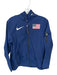 Nike Size S Blue Nylon Blend Long Sleeve Hood Pockets Athletic Jacket Blue / S